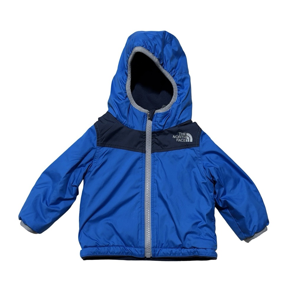 The North Face Toddler Boys Reversible Hooded Jacket Blue Size Unknown 10.5 x 12